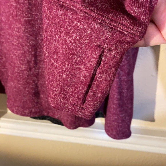 Soft & Cozy Maroon Hooded Long Sleeve Jacket NWOT - Picture 4 of 7